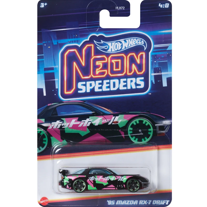 Mattel Hot Wheels Neon Speeders HLH72 A B C Коллекция моделей Литой под давлением 1:64 Металлические автомобили Игрушка в подарок