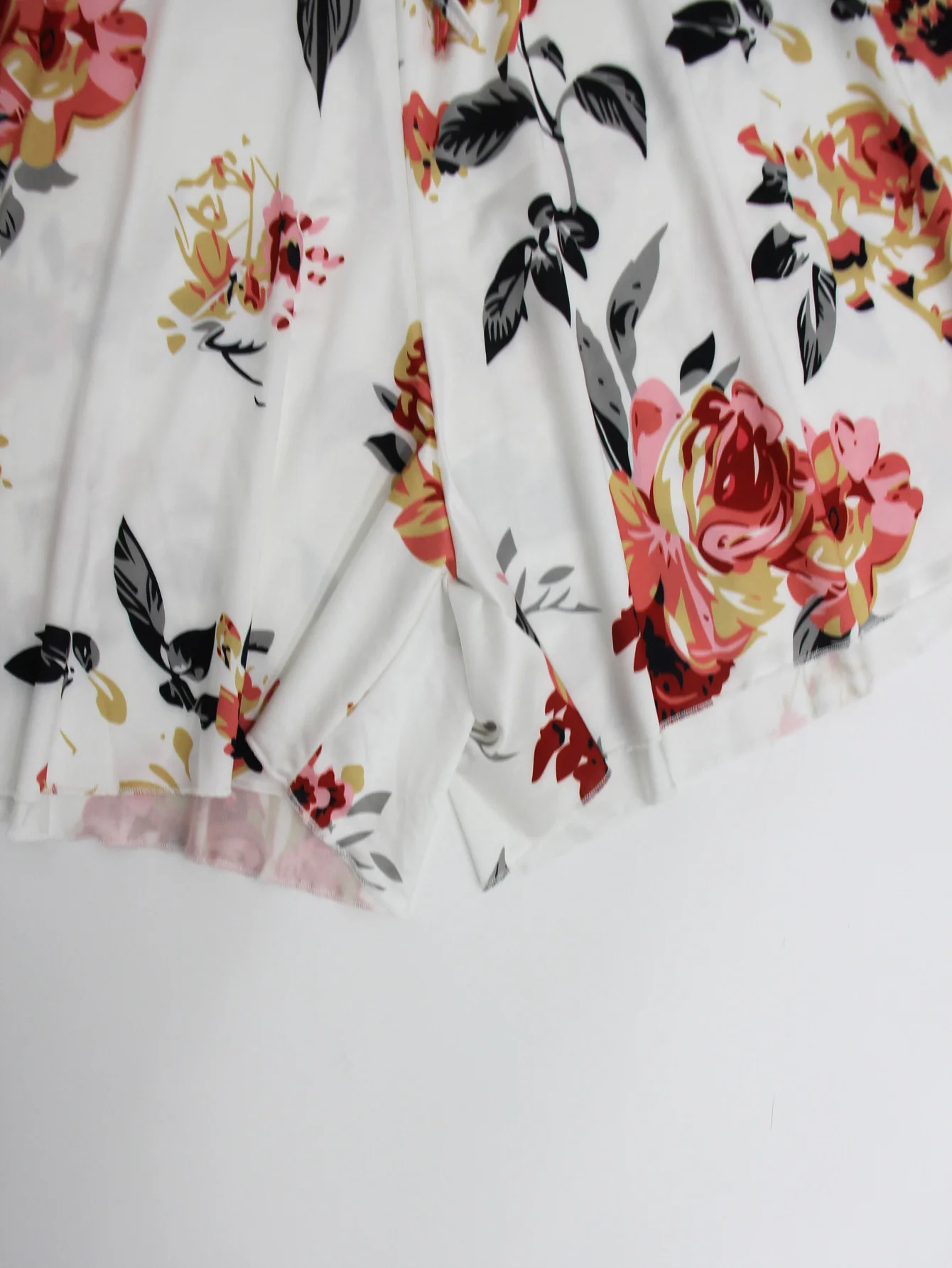 Plus size shorts femininos elegante floral impressão saia de cintura alta cintura elástica casual verão praia férias estilo