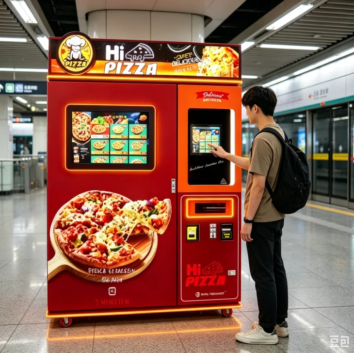 Pizza Vending Machine Unattended Self‑Service Pizza Maker Vending Equipment With Independent Heating Chamber For Indoor Venues