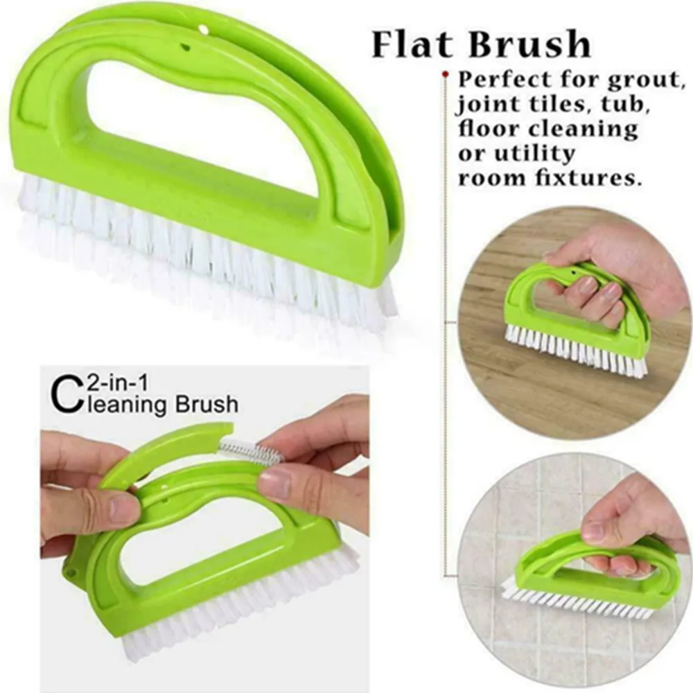 Multi-functionaTile Brushes Grout Cleaner Joint Scrubber for Cleaning Bathroom Kitchen Bathroom Multi-function Housecl 2-in-1