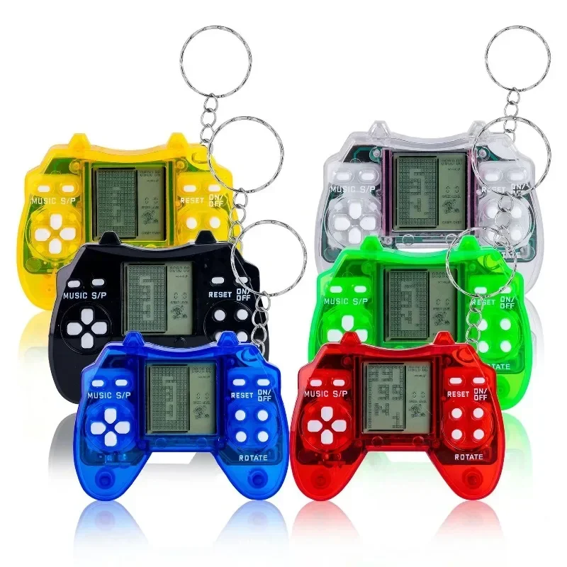 

Mini Handheld Game Console Keychain Retro Classic Gaming Player Kids Pocket Gift