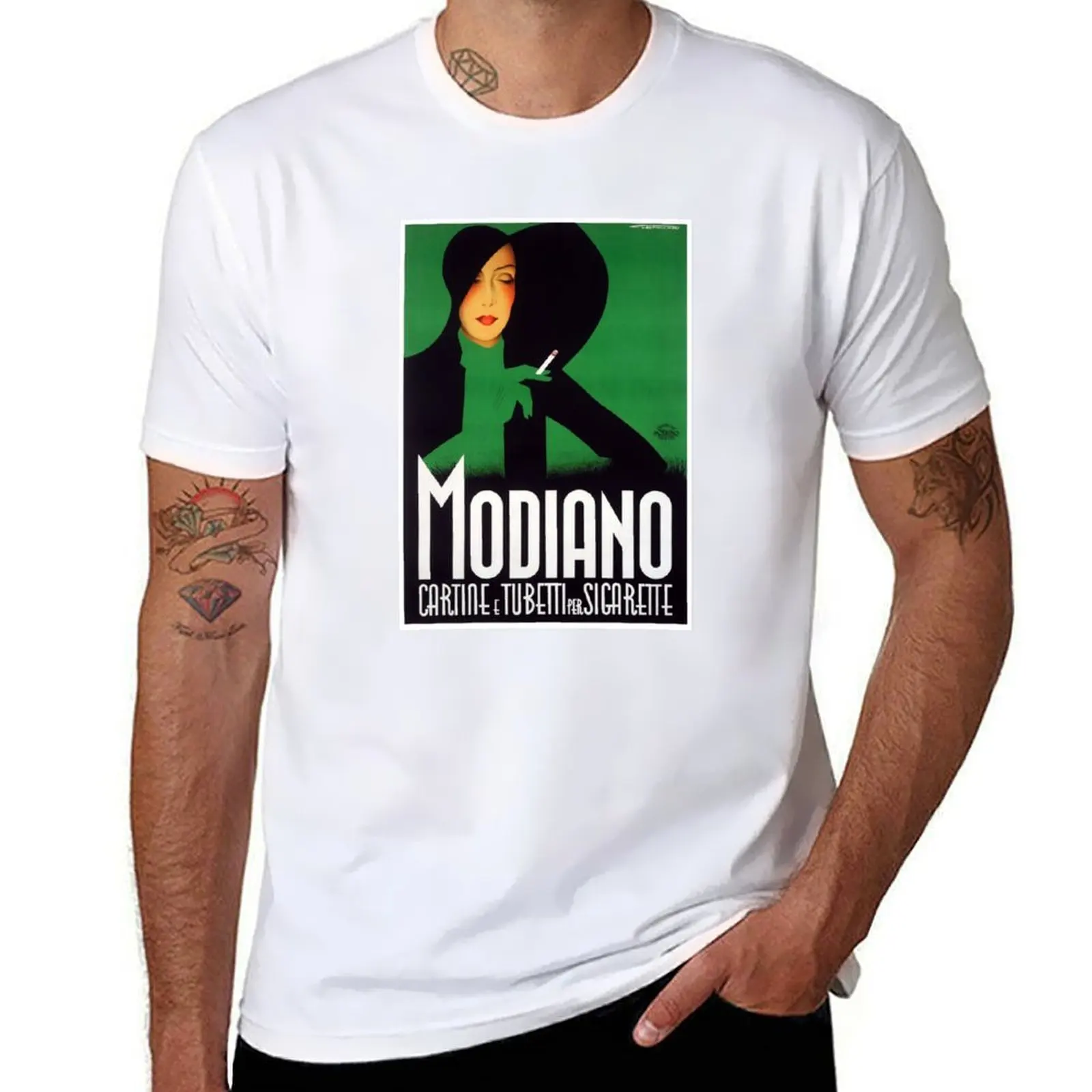 

Modiano Italy Vintage Poster Restored 1935 T-Shirt man t shirts for men t shirts cotton 100% T-Shirt