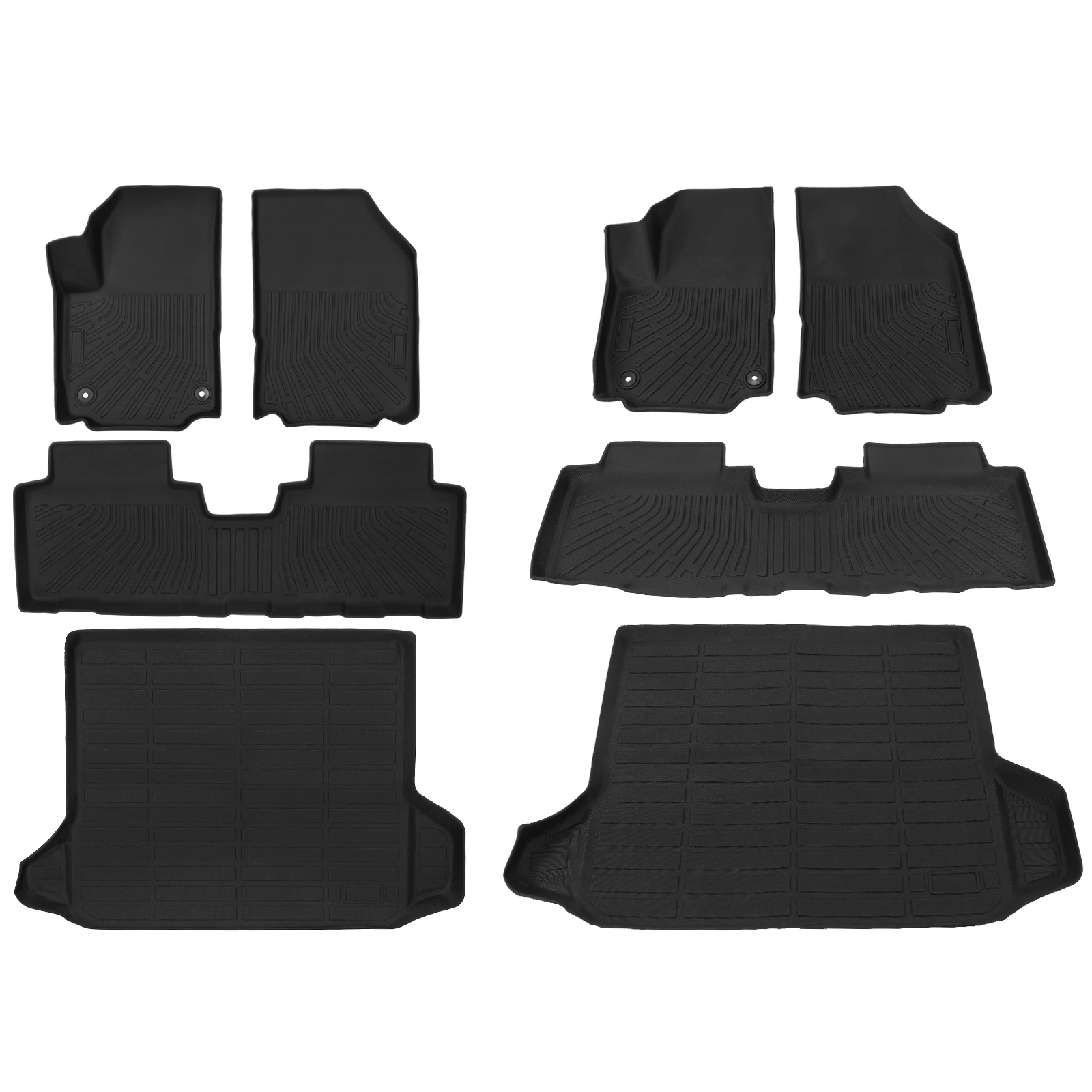 

Automotive Floor Mats Cargo Trunk Liner Set All Weather TPE Protection Full Set for Chevrolet Equinox 2018-2024