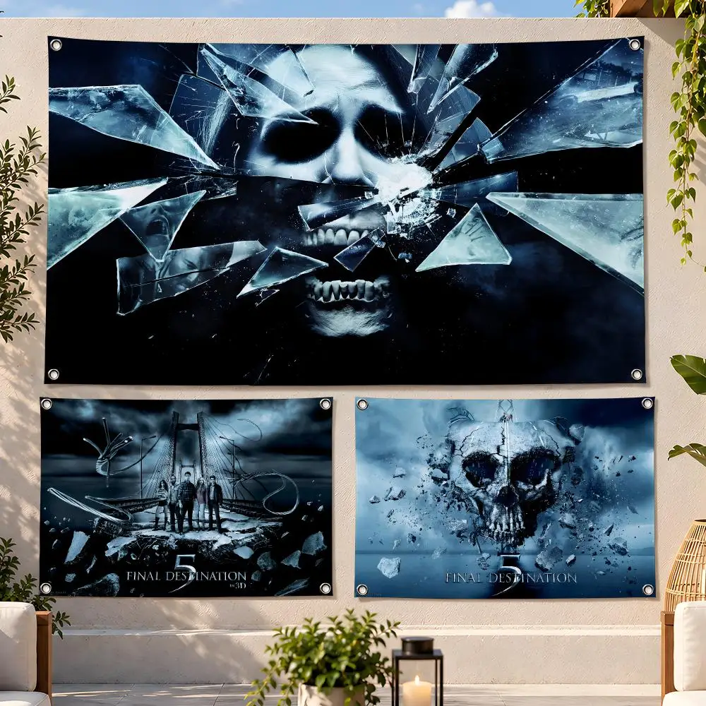 Movie Horror Final Destination Flags Fan Flag Banner Wall Hanging Outdoor Yard Camping Dorm Garage Party Home Decor Gift