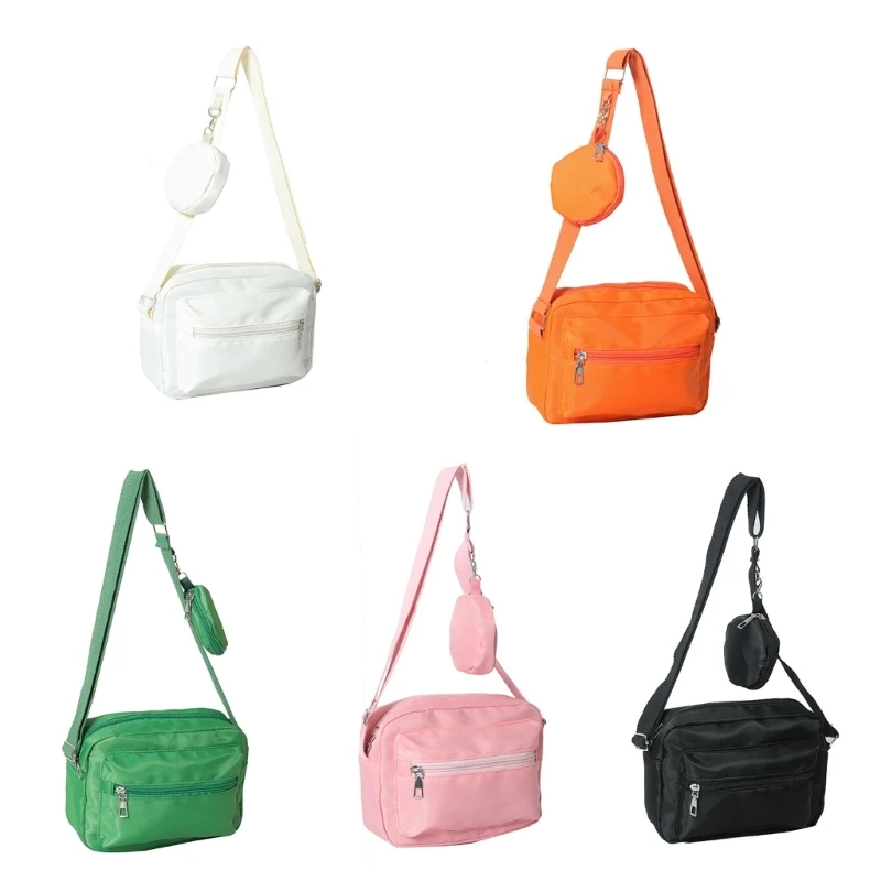 

Mini Square Bag Phone Bag Trendy Shoulder Bag for Teen Girl Versatile Nylon Bag