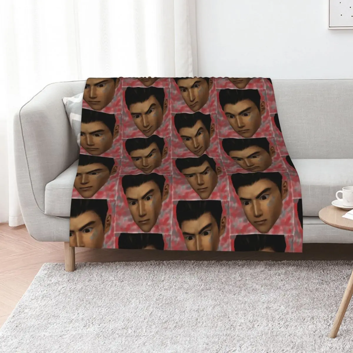 Shenmue: Ryo Crazy Eyes Oil Painting Throw Blanket Baby Travel manga Decorative Sofas Custom Giant Sofa Blankets