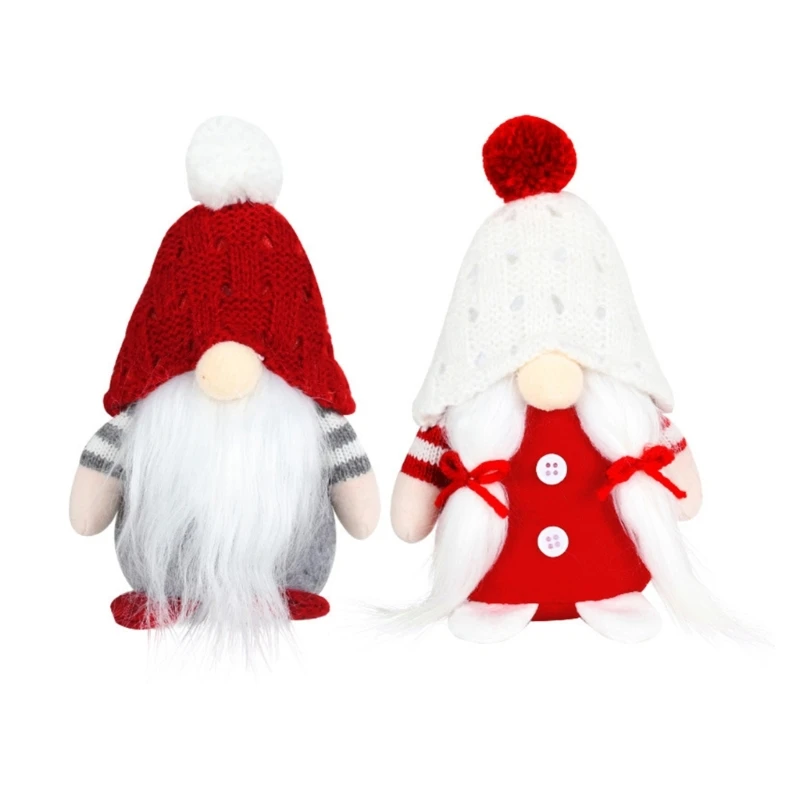 

2pcs Christmas Gnome Santa Ball Hat Ornament Tiered Tray Decor for Festival Party Kitchen Dining Table Party Ornaments