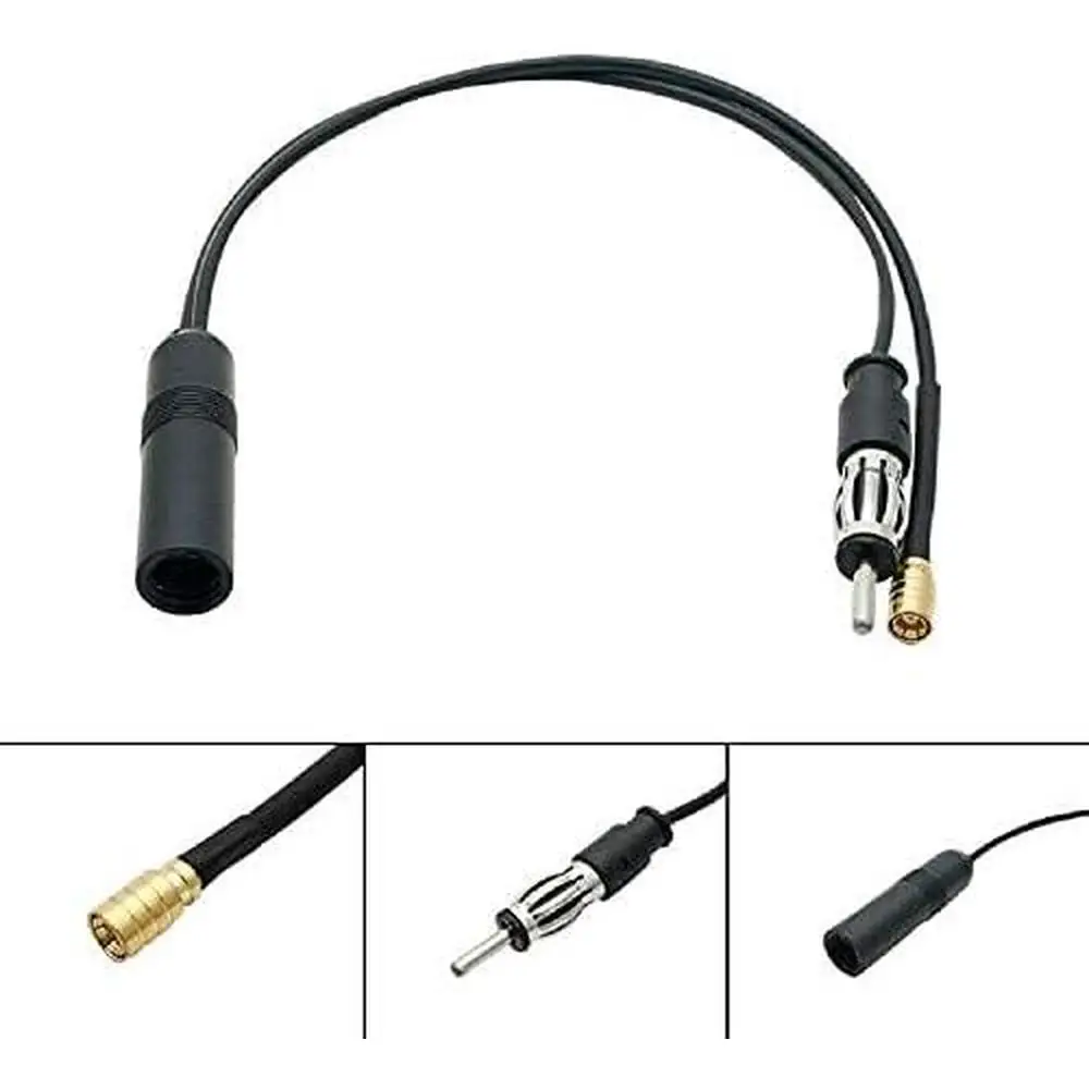 

1Pcs Dab FM/AM Car Radio Vehicle Active Plug Accessory Aerial Wireless SMB Cable Splitter DIN Antenna Converter Adapter Car Part