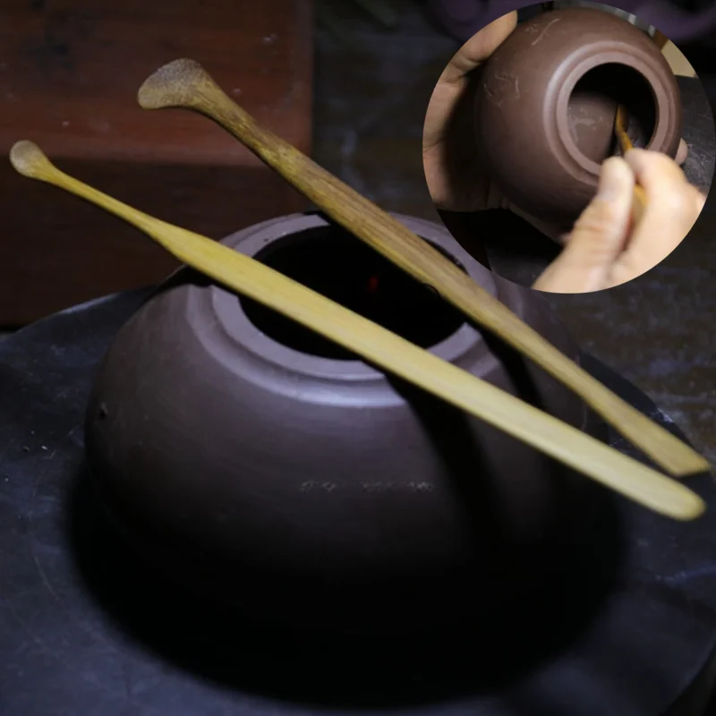 Pottery Purple Clay Pot Making Special Tools DIY Handmade To Make Ceramic Teapot Cleaning Teapot Inner Wall Scraping Bottom Tool
