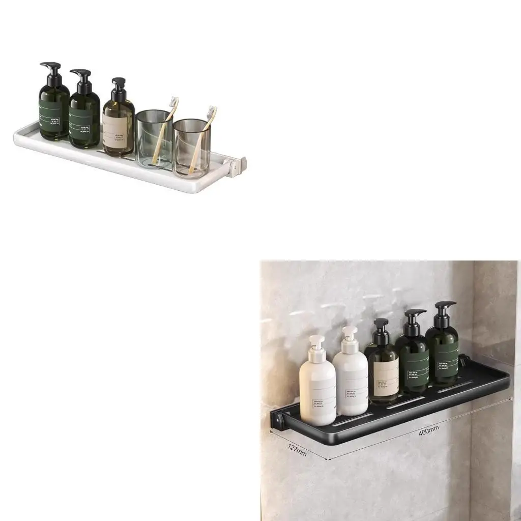 

Складная настенная полка ванной комнаты для туристов складывает плавающую организацию хранения