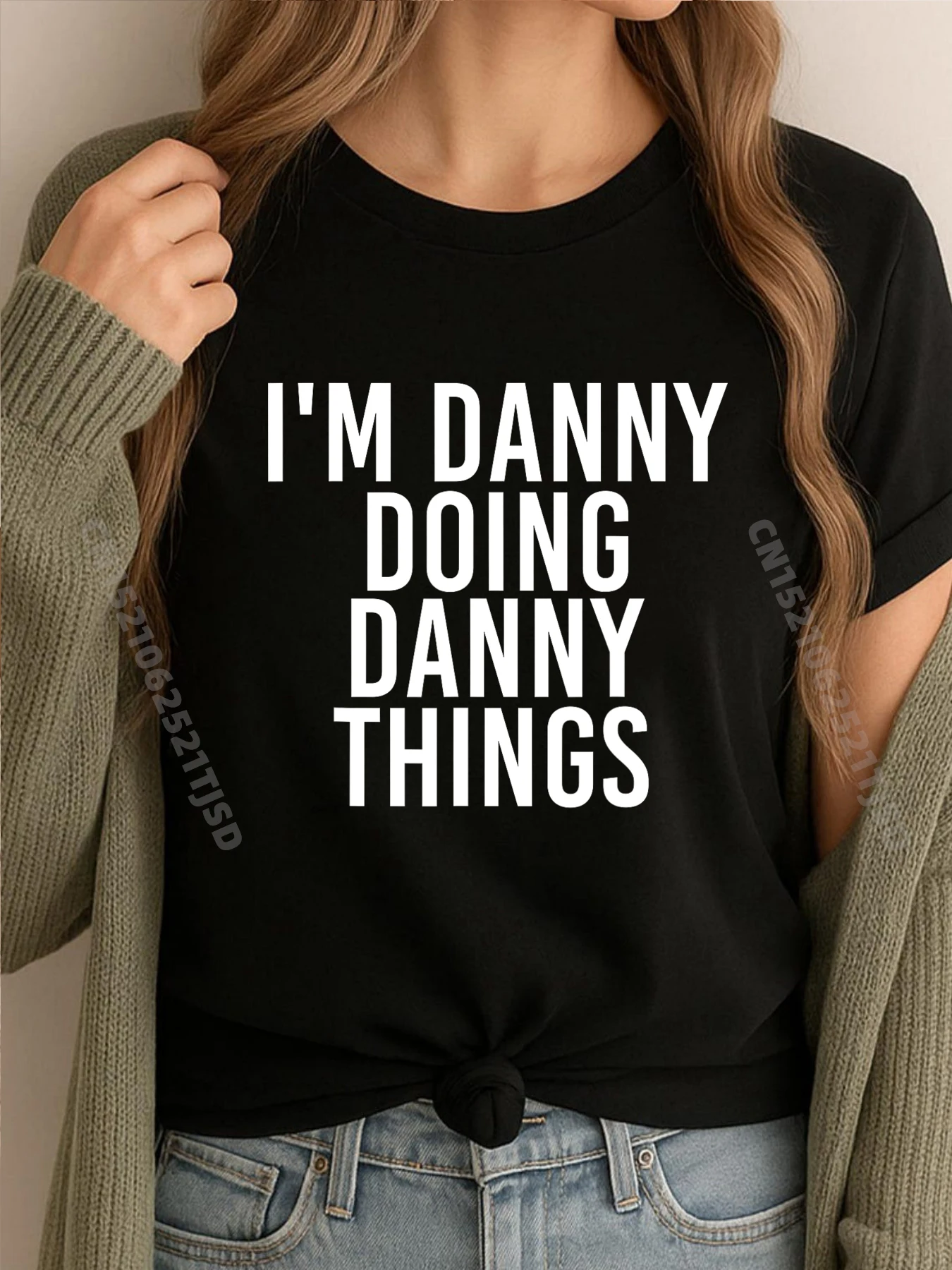 

Футболка I'M DANNY DOING DANNY THINGS, забавная идея для рождественского подарка, простые футболки, оптовая продажа, мужские рубашки, европейский размер, с Новым годом