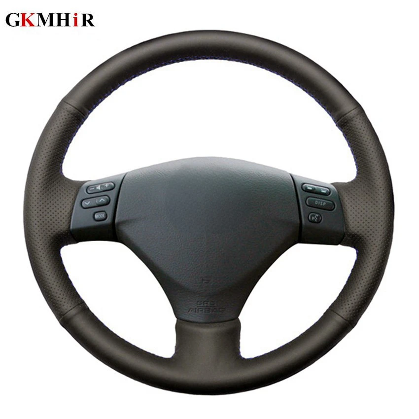 DIY Black Artificial Leather Car Steering Wheel Cover for Lexus RX330 RX400h RX400 2004-2007 Toyota Corolla Verso Camry