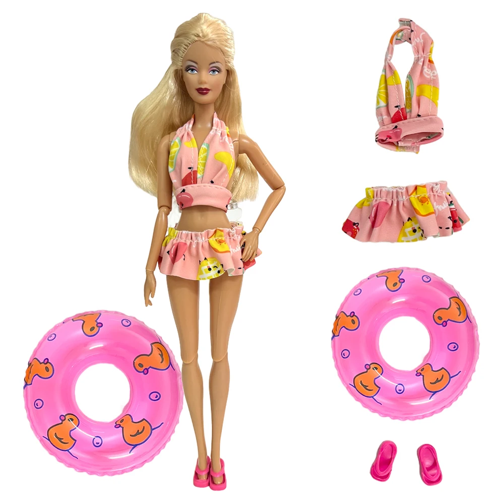 NK Mix Swimwear for Barbie Clothes Dolls Accessories Random Lifebuoy Swimming Rings Bathing  Swimsuits Bikini Buoy Beach Toys JJ