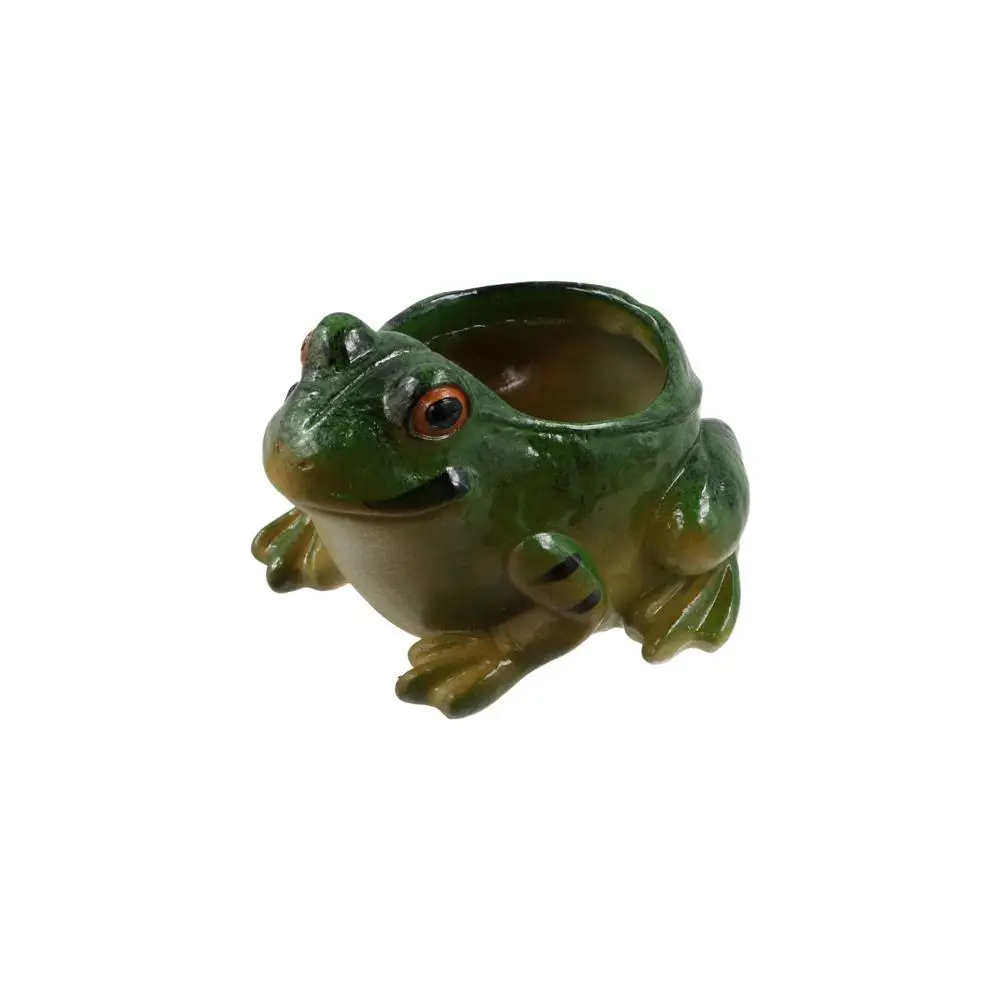 

Resin Frog Succulent Plant Pots Thickened Cute Frog Flower Pot Realistic Breathable Plant Planter Green Plant