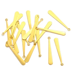 20pcs Gold Plated Stainless Steel Long Drop Charms for Jewelry Making Earrings Conectors DIY Bracelets Jewelry Supplies Parts