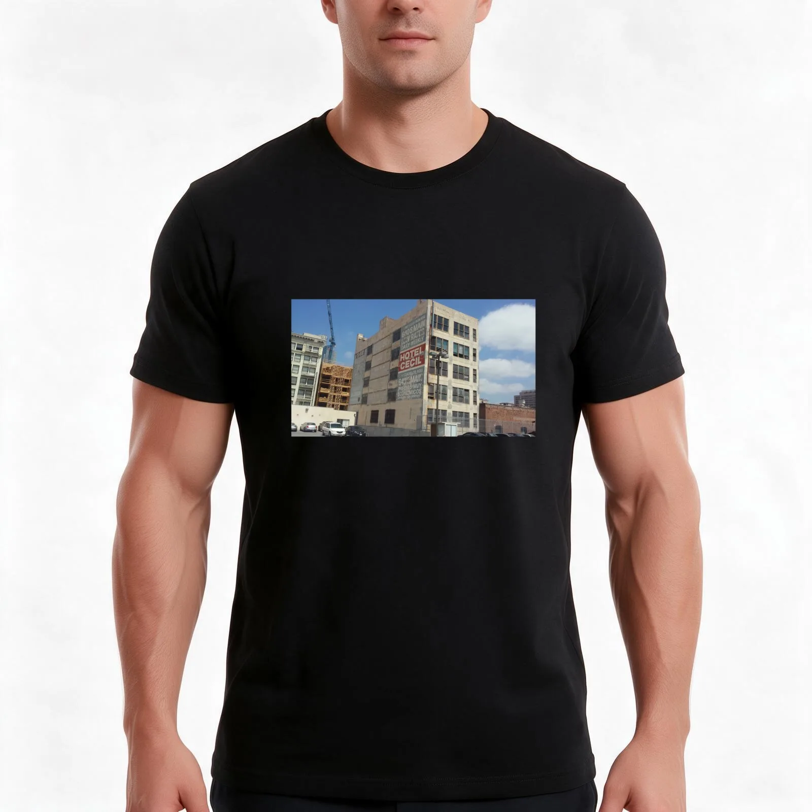 Hotel Cecil T-Shirt Summer Casual Cotton Tee Oversized Streetwear Tops Vintage Graphic Print Loose Fit Short Sleeve