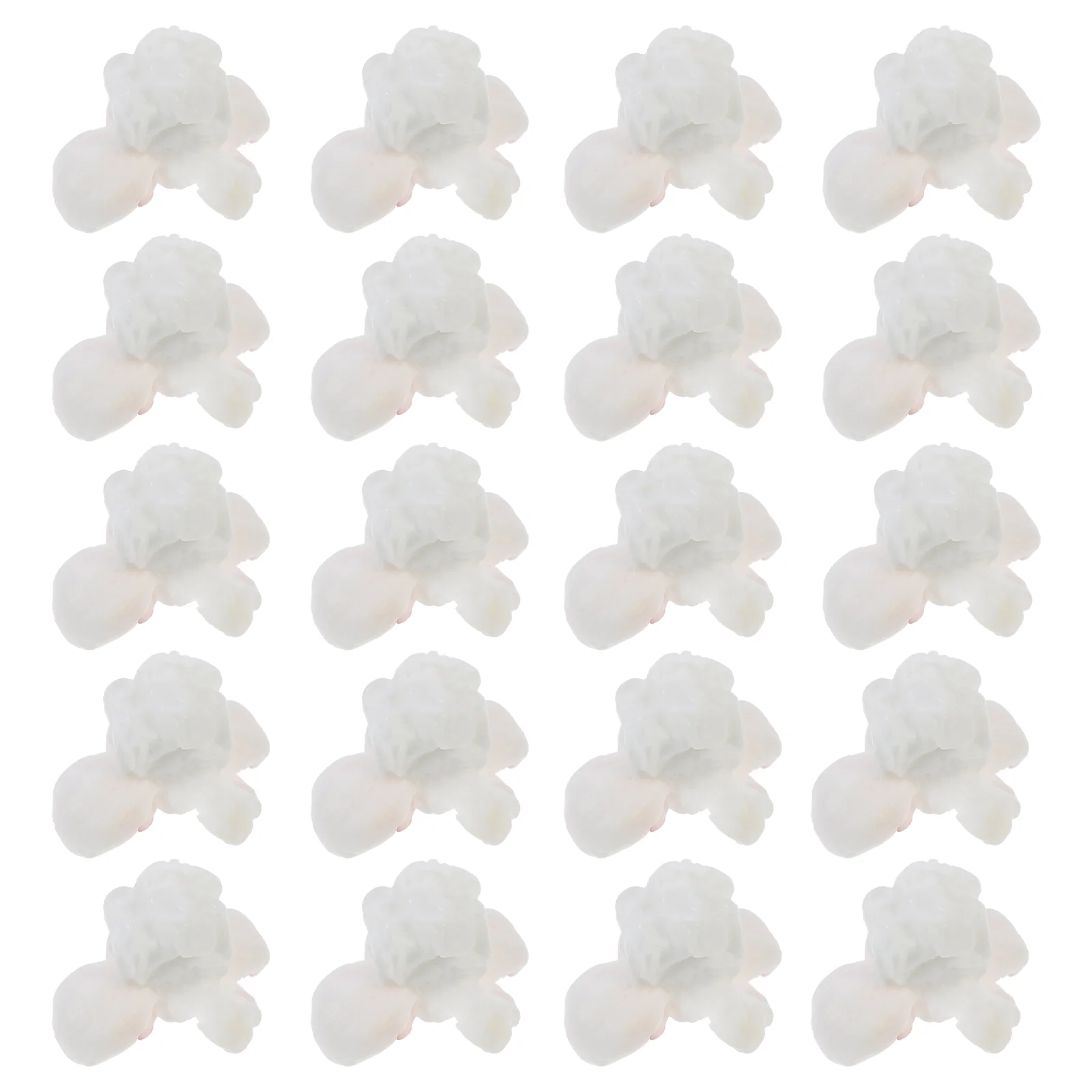 20 Pcs Artificial Popcorn DIY Accessories Jewelry Craft Decoration Ornament Phone Case Round