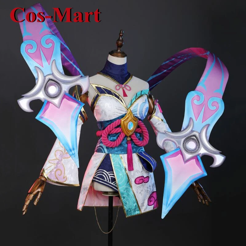 Cos-Mart Game LOL Evelyn Cosplay Costume Agony's Embrace Gorgeous Combat Uniform Activity Party Role Play Clothing