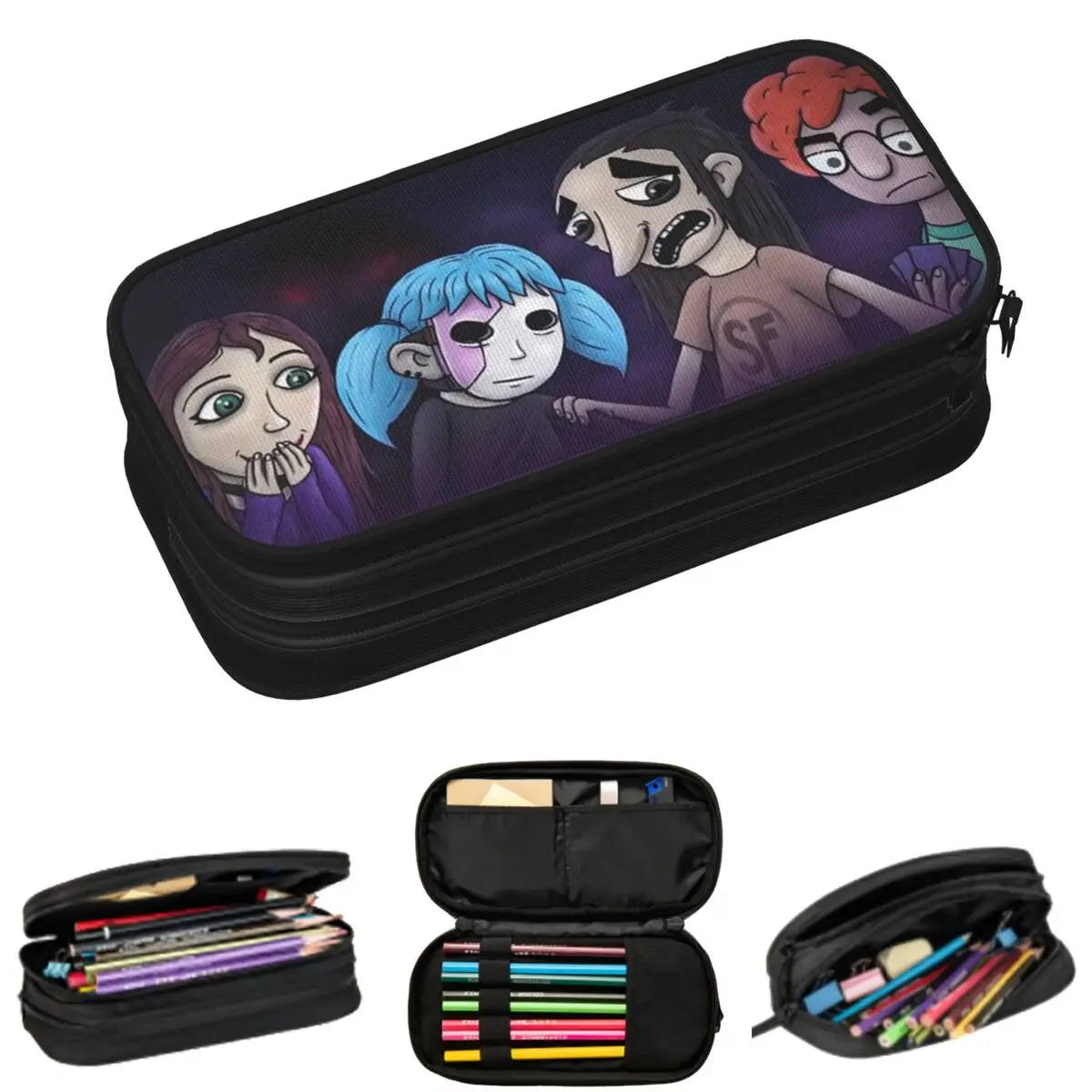 

Sal Fisher Mask Gothic Game Ally Face Pencil Cases for Students School Pen Box Pencil Bag Large Capacity Pencil Pouch