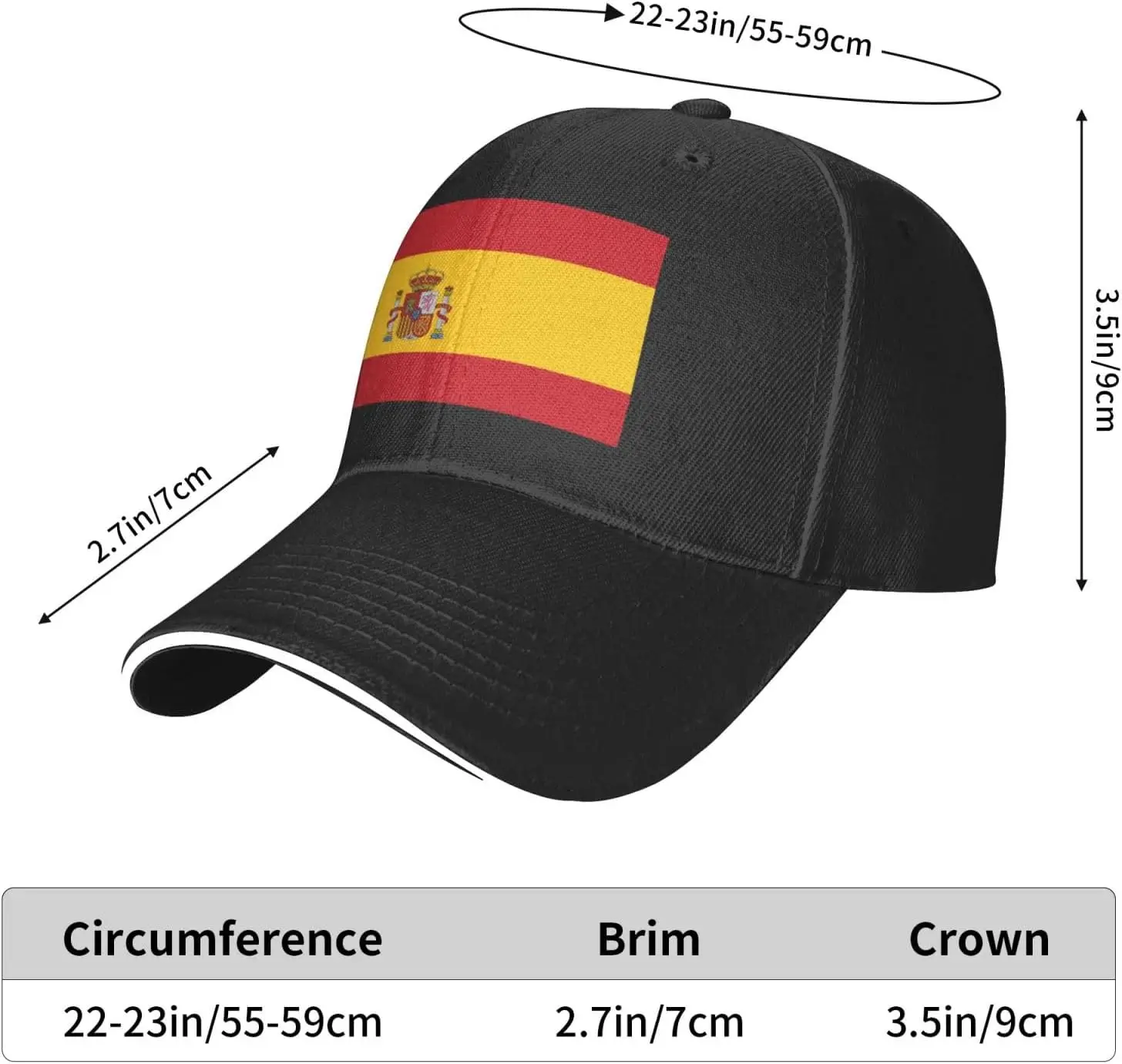 Spain (Spanish) Flag Snapback Cap Funny Casquette Adjustable Baseballcaps Men Sports Cap