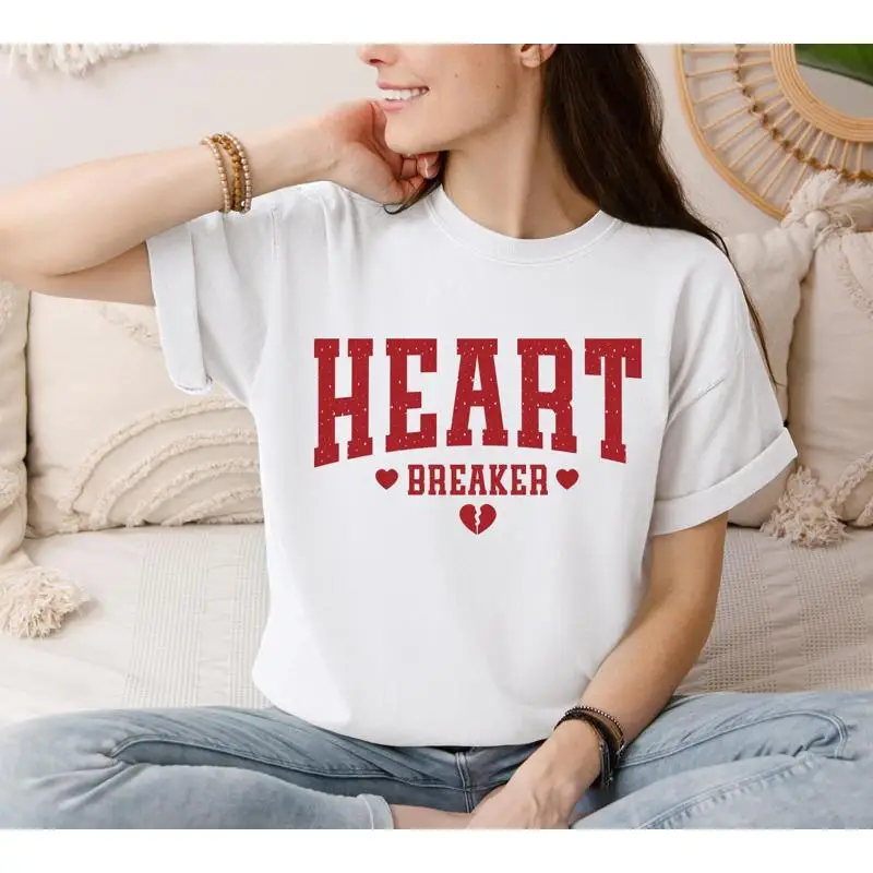 تي شيرت قواطع القلب لعيد الحب للنساء ريترو إس عاشق #1