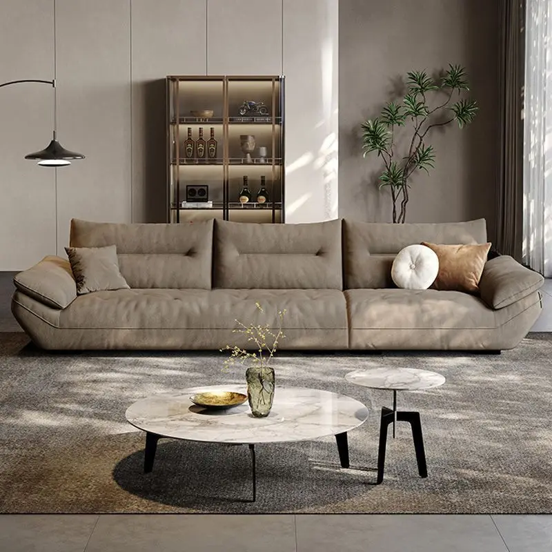 Moderno e semplice soggiorno in tessuto piccolo appartamento divano nuvola in linea Stile italiano minimalista leggero e di lusso