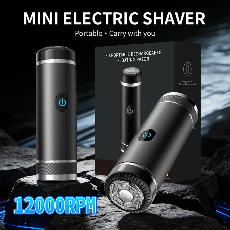 

Портативная мини-электробритва для мужчин, легко разбирается и чистая, бритвенный станок, мини-триммер для бороды, бритва для путешествий