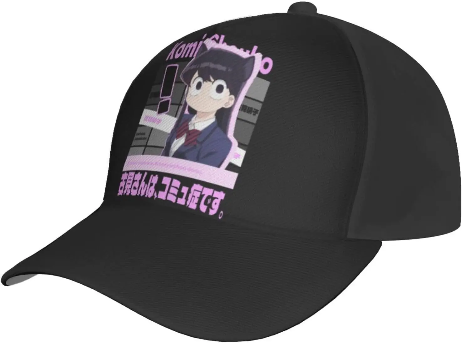 

Anime Komi Can't Communicate Baseball Cap Unisex Adjustable Casual Chapeau Outdoor Sports Caps Black