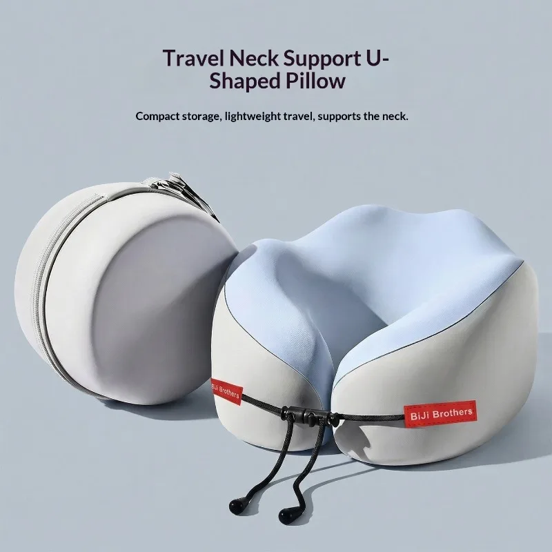 2026 New Travel Neck Pillow Memory Foam U-Shaped Ergonomic Neck Support Washable Portable Slow Rebound Airplane Flight Car Train