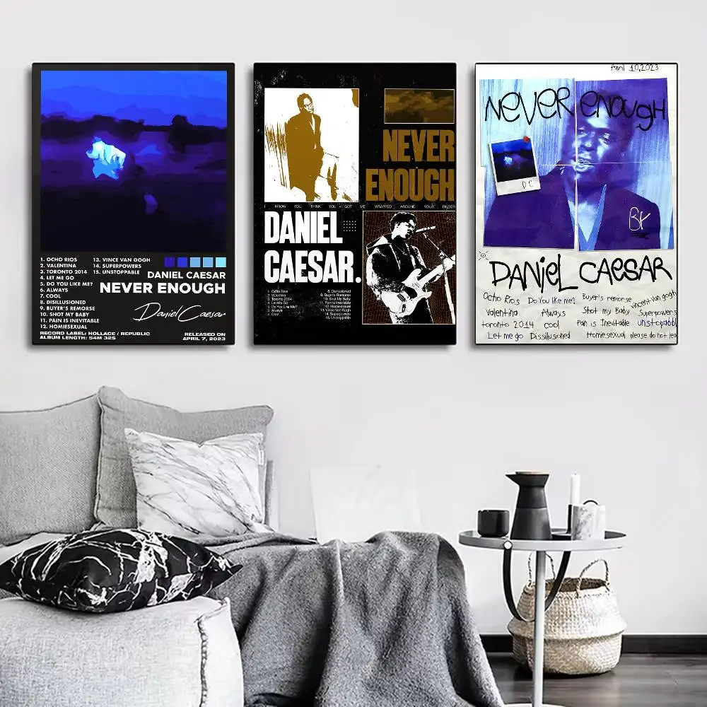 Póster de Daniel Caesar Never Enough para decoración moderna en oficinas en casa, dormitorios, salas de estar, cocinas y baños.