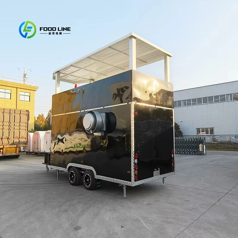 Customized Coffee-Tech Towable Food Trailer Mobile Barista Truck for Commuter Train Station Service