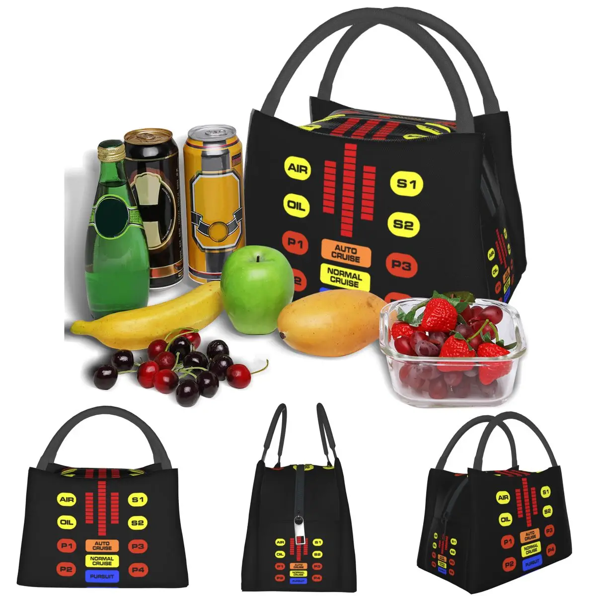 Kitt Voice Box Knight Rider Lightweight Handheld Insulated Lunch Bag Large Capacity for Adults Students Travel Picnic