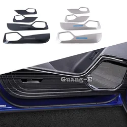 Stainless Steel Inner Door Anti-Kick Panel Protective Cover Sticker Trim Car Accessories For Audi Q3 F3 2018 2019 2020 2021 2022