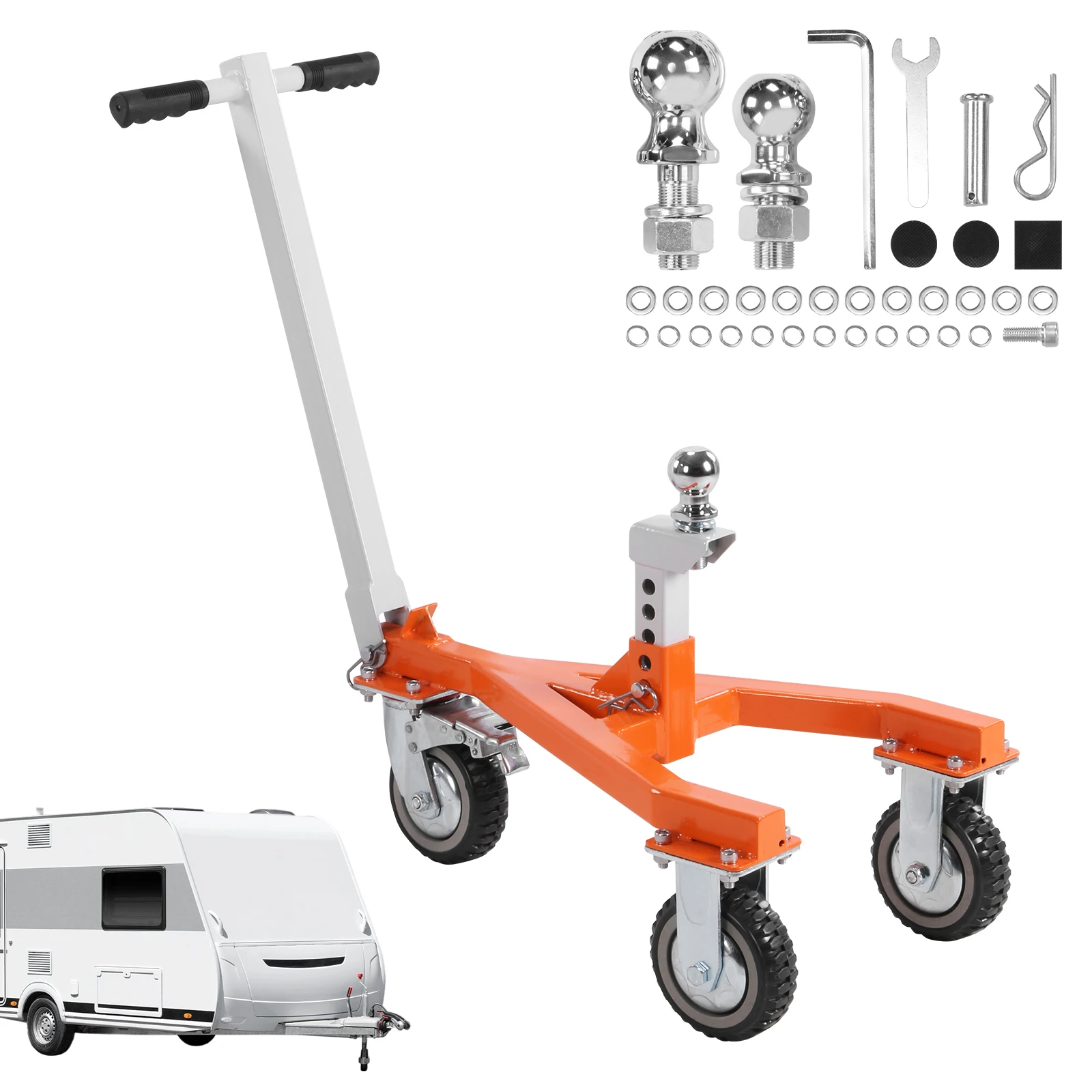 

Тележка-перевозчик для прицепов с грузоподъемностью 3500 фунтов, с регулируемым углом наклона, подходит для автодомов, лодок, кемперов, с шаровыми опорами 2 дюйма и 2-5/16 дюйма