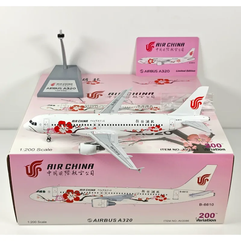 Aviation 1/200 Scale China International Airlines A320 B-6610 Alloy Aircraft Model Collection Decoration Item