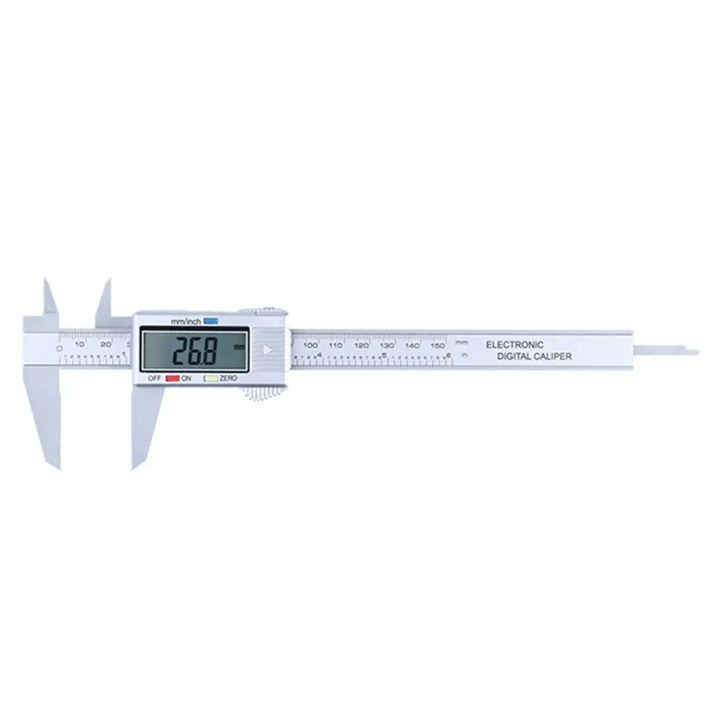 Plastic Digital Display Vernier Caliper 0-150mm Scale Inch Metric Fractions Conversion Measuring Tool