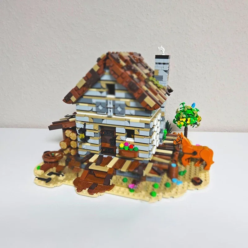 Moc ビルディングブロック オールドストーンハウス テクノロジー モジュラーレンガモデル ギフト クリスマスおもちゃ DIY セット 組み立て