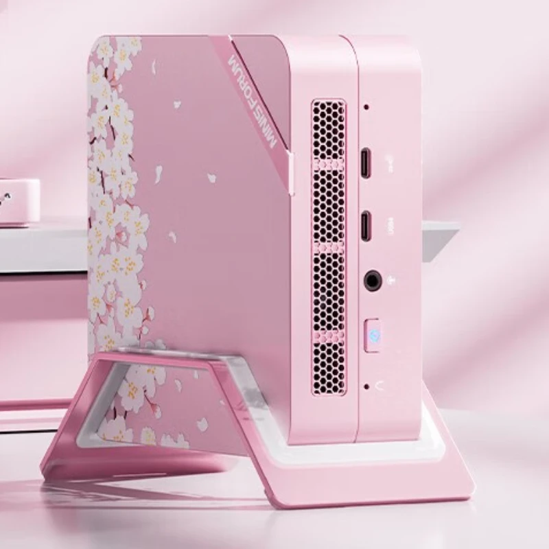 LITE Mini Host Computer AMD Ruilong R7 7735HS Cherry Blossom Pink