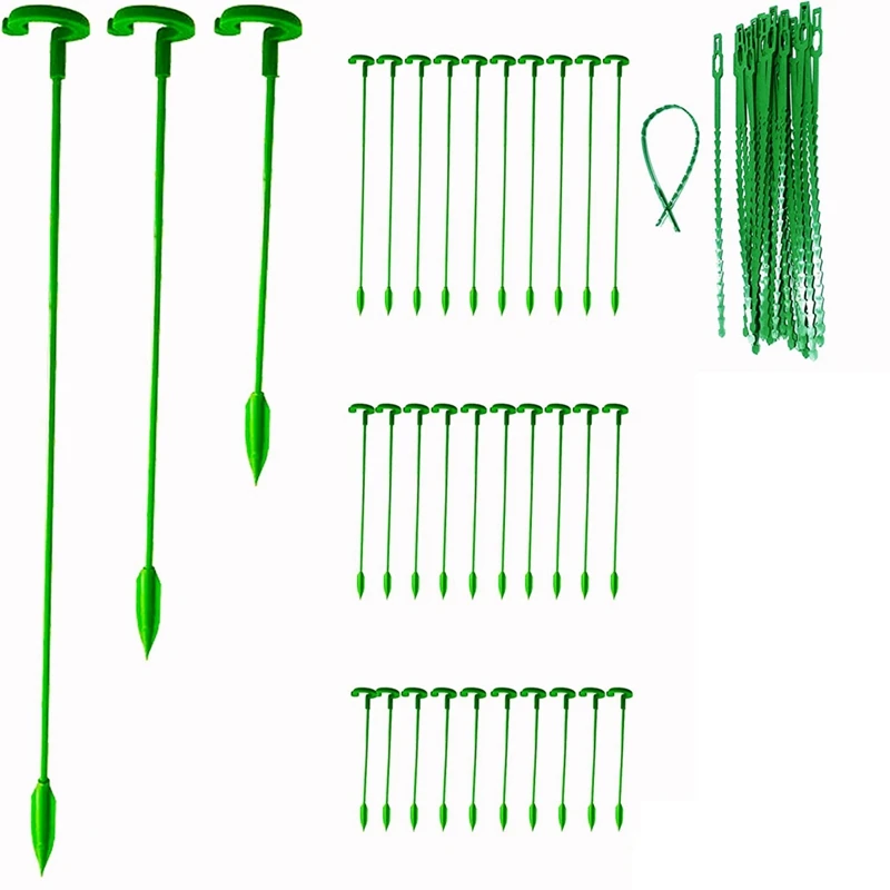 30 Pack Flower Shaped Support Rod Garden Single Stemmed Plant Support Plant Stakes, Plant Prop, Plant Sticks