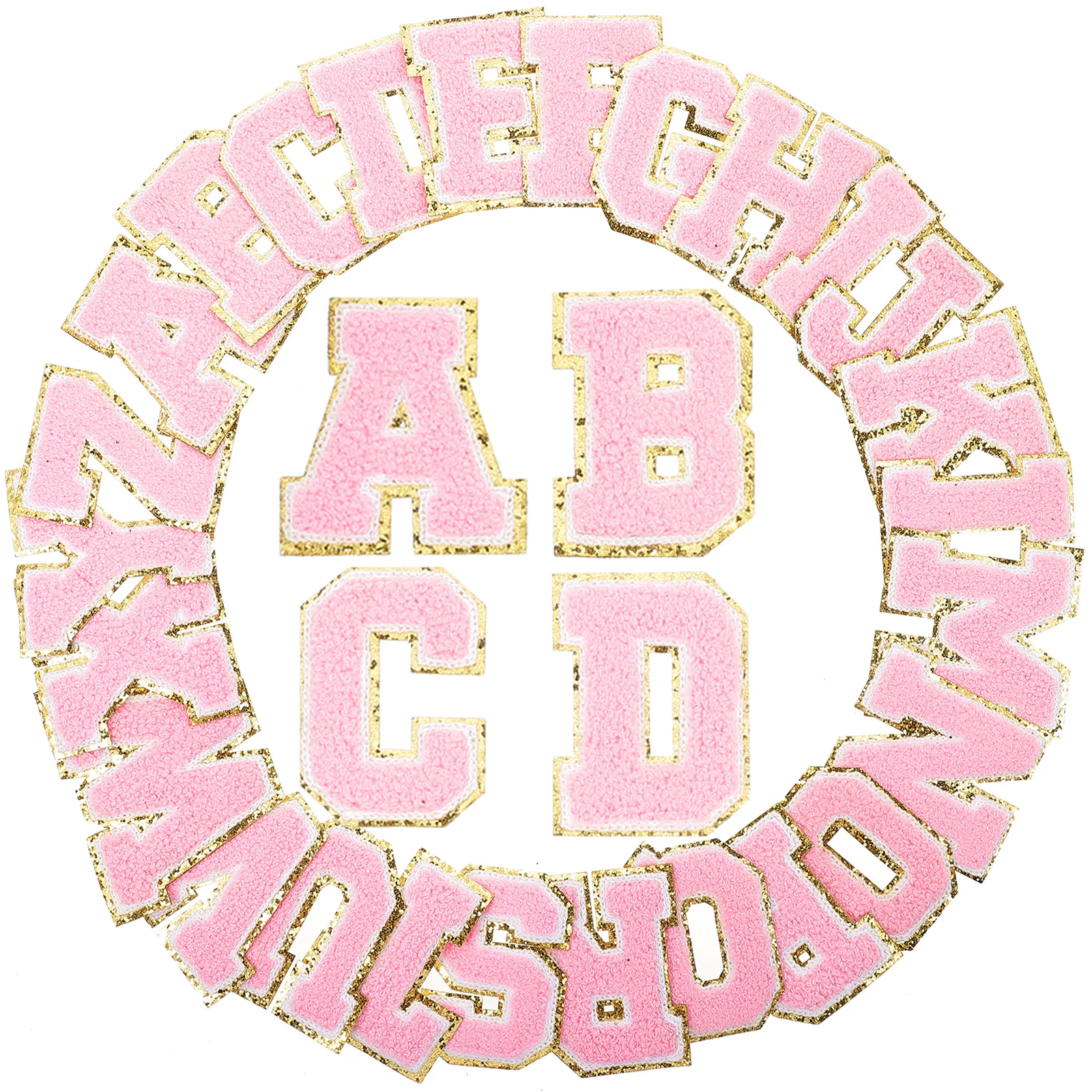 

26pcs Letter Embroidered Patches Iron On Clothing Accessories Repair Appliques For Bags Hats Shoes Premium Fabric Adhesive Heat