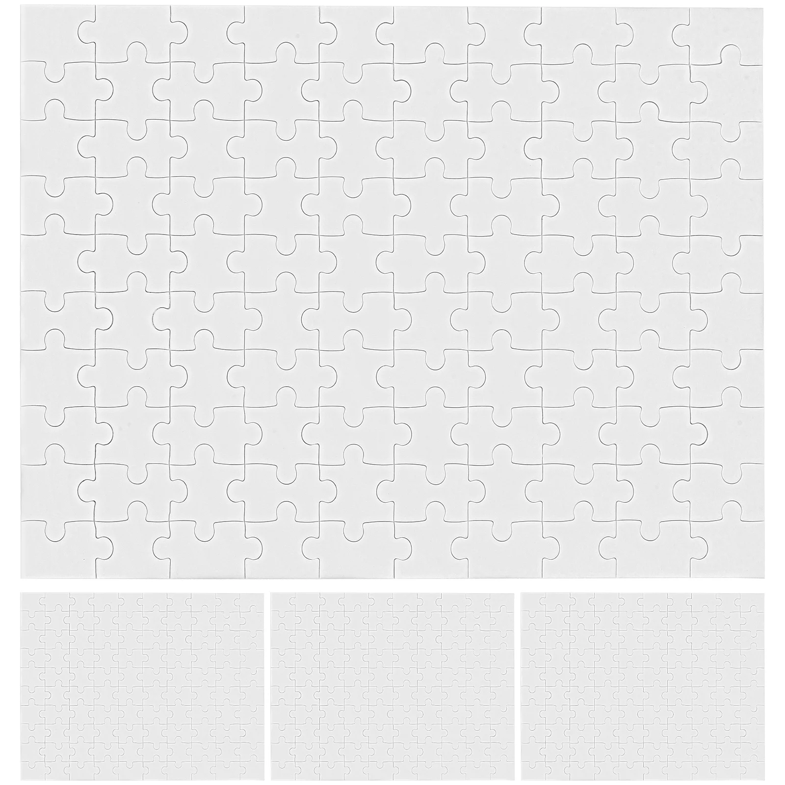 Puzzles vierges pour dessiner, grandes pièces de Puzzle pour enfants, fournitures artisanales éducatives, Puzzle en bois vierge