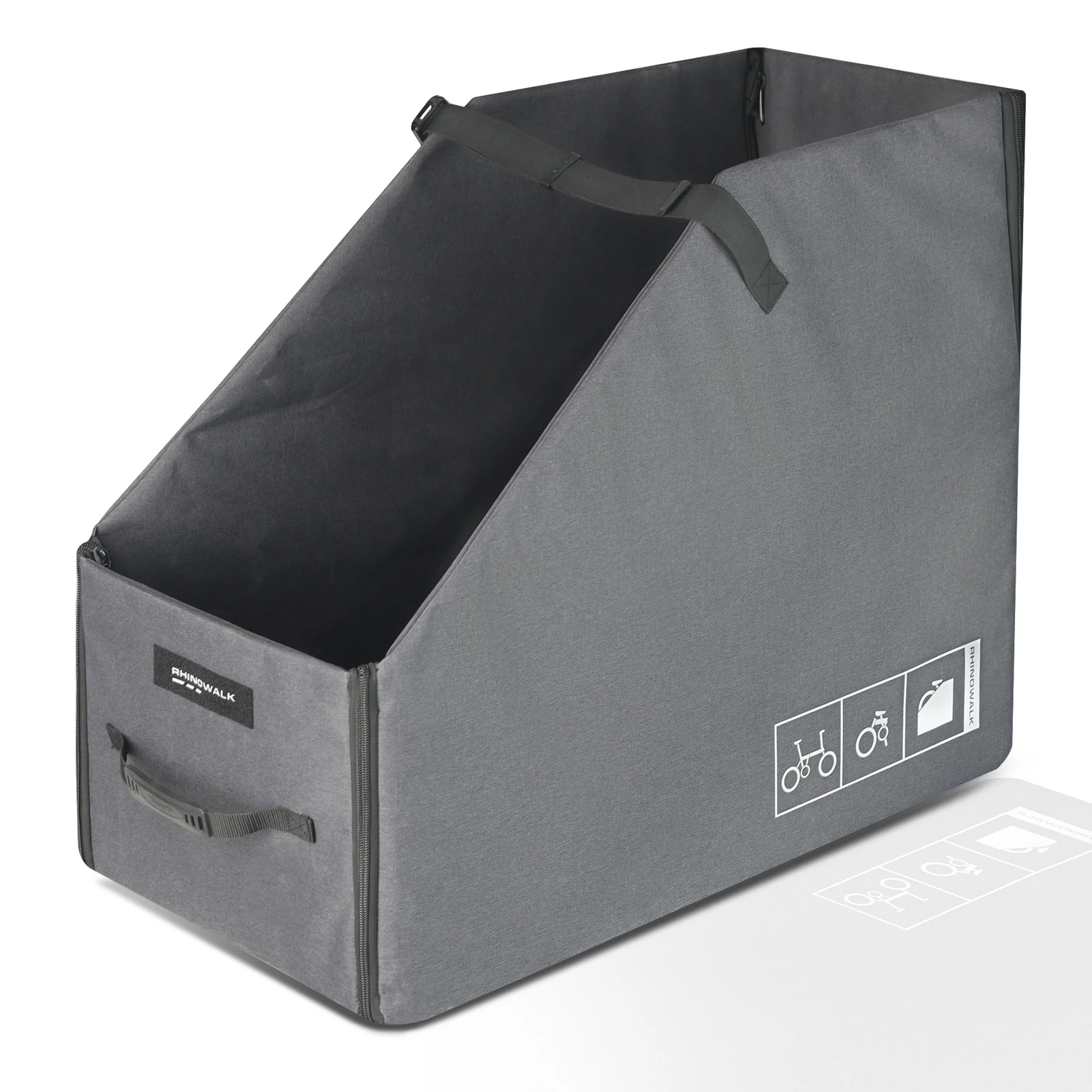 

Folding Bike Storage Box with DustCover Bicycle Storage Bag Outdoor Foldable Easy Carry Storage Bag for Folding Bike