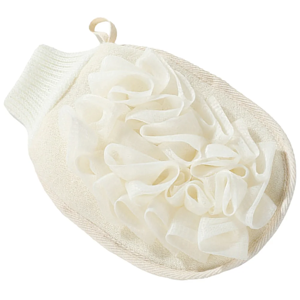 

Flax Bathing Gloves Skin Scrubbing Mittens Exfoliating Shower Tools For Back Cleaning Massaging, Bath Mitts Shower