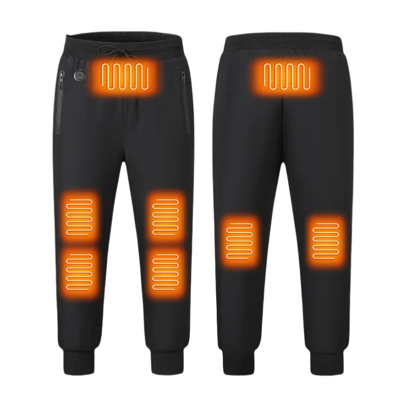 8 Heat Zones Heated Underwear Pants Battery Pack Electric Heated Snow Hiking Pants Winter Softshell Outdoor Trousers