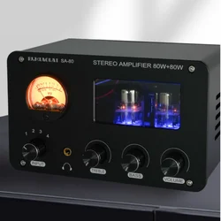HIFI Stereo Amplifier MA12070 Amplifiers 2 Channels HiFi 6H3N Tube 80W*2 for Speaker Sound Amplifier Audio Home Theater Karaoke