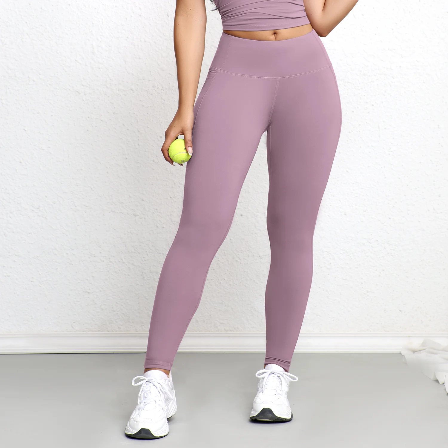 Super Soft Sports Leggings With Pockets For Women High Waisted Workout Yoga Running Push Up Gym Fitness Tight Pants Women's