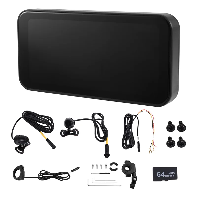 

AB16-Wireless Carplay Vehicle Display Motorcycle 6.25-Inch Navigation Waterproof Dual 1080P Screen Recording Function