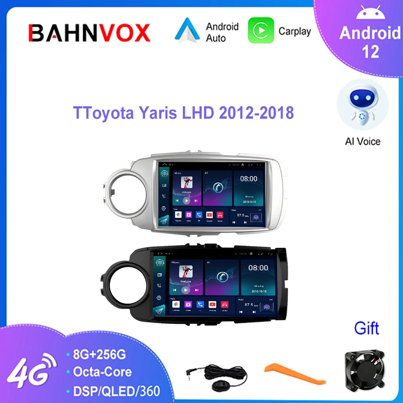 

Автомобильный радиоприемник 9 "Android 12,0 для Toyota Yaris 2012-2018, GPS-навигация, мультимедийный плеер, Carplay, стерео экран, головное устройство DSP 2DIN