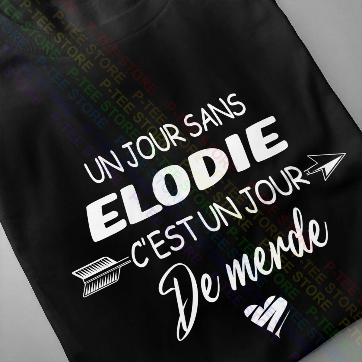 Un Jour Sans Elodie C'Estun Jour De Merde Shirt T-shirt Rare Funny Hipster All-Match Tee