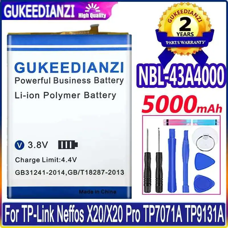 

Mobile Phone Battery Nbl-43A4000 5000mAh For TP-Link Neffos X20 X20 Pro TP7071A TP9131A